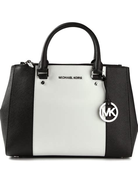 michael kors black and white purse